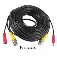 BNC Video Cable + Power Plug - 10 meters