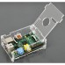 Trasparent acrylic case suitable and drilled for Raspberry Pi.