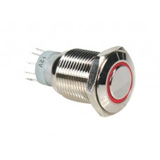 VANDAL RESISTANT SWITCH BUTTON RED LED